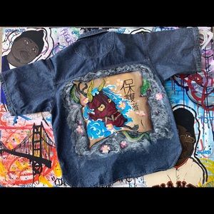 Damani DaDa supreme denim shirt custom